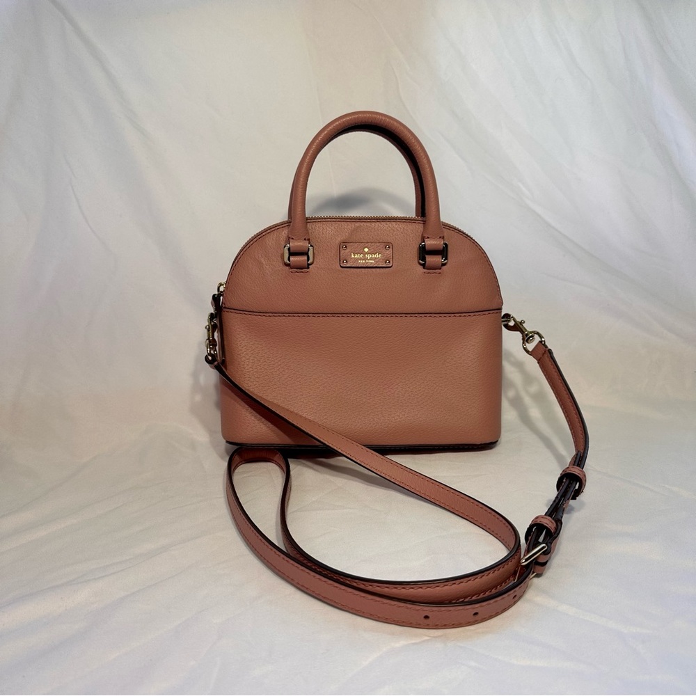 KATE SPADE PINK MINI CARLI GROVE STREET BAG DOUBLE HANDLES CROSSBODY